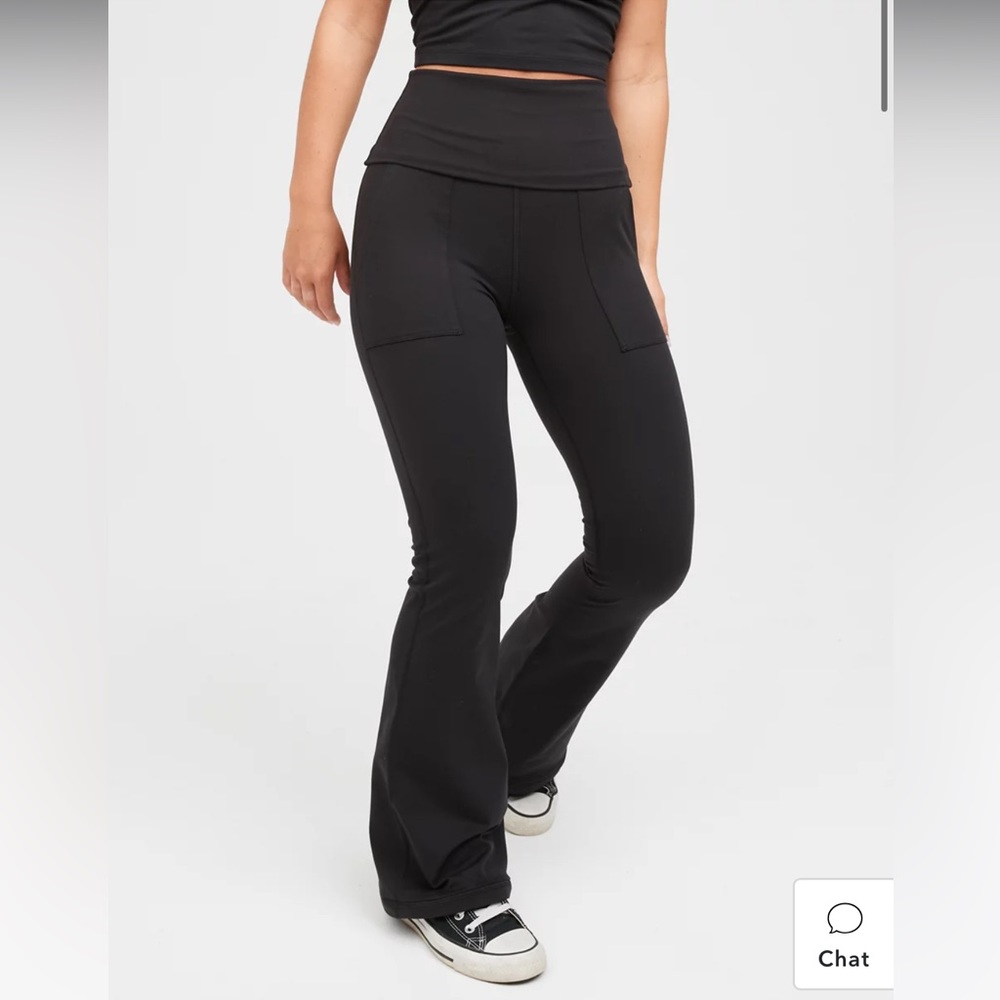 OFFLINE By Aerie The Hugger High Waisted Foldover Flare Legging